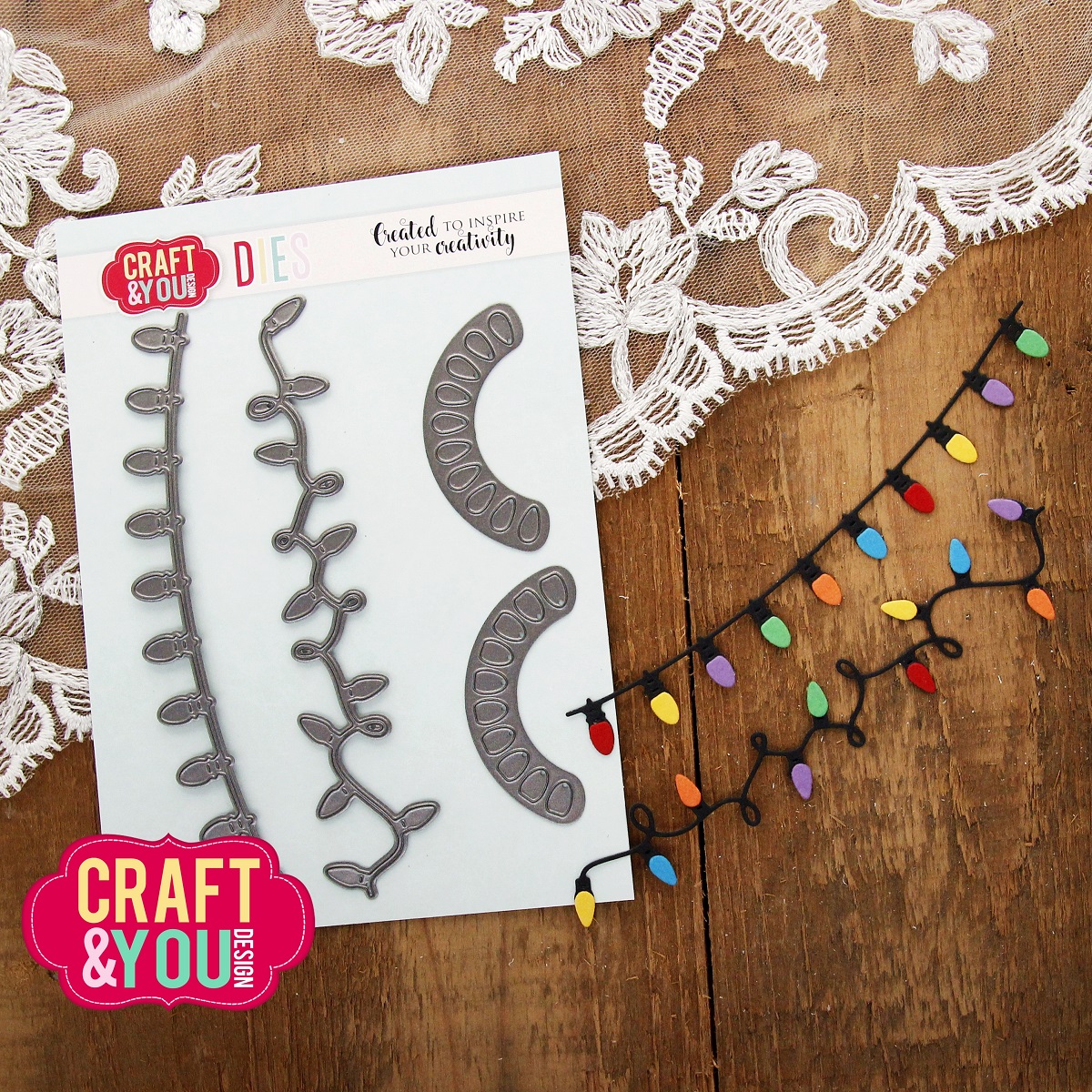 CW312 Cutting Die -Christmas Lights- Craft&You Design