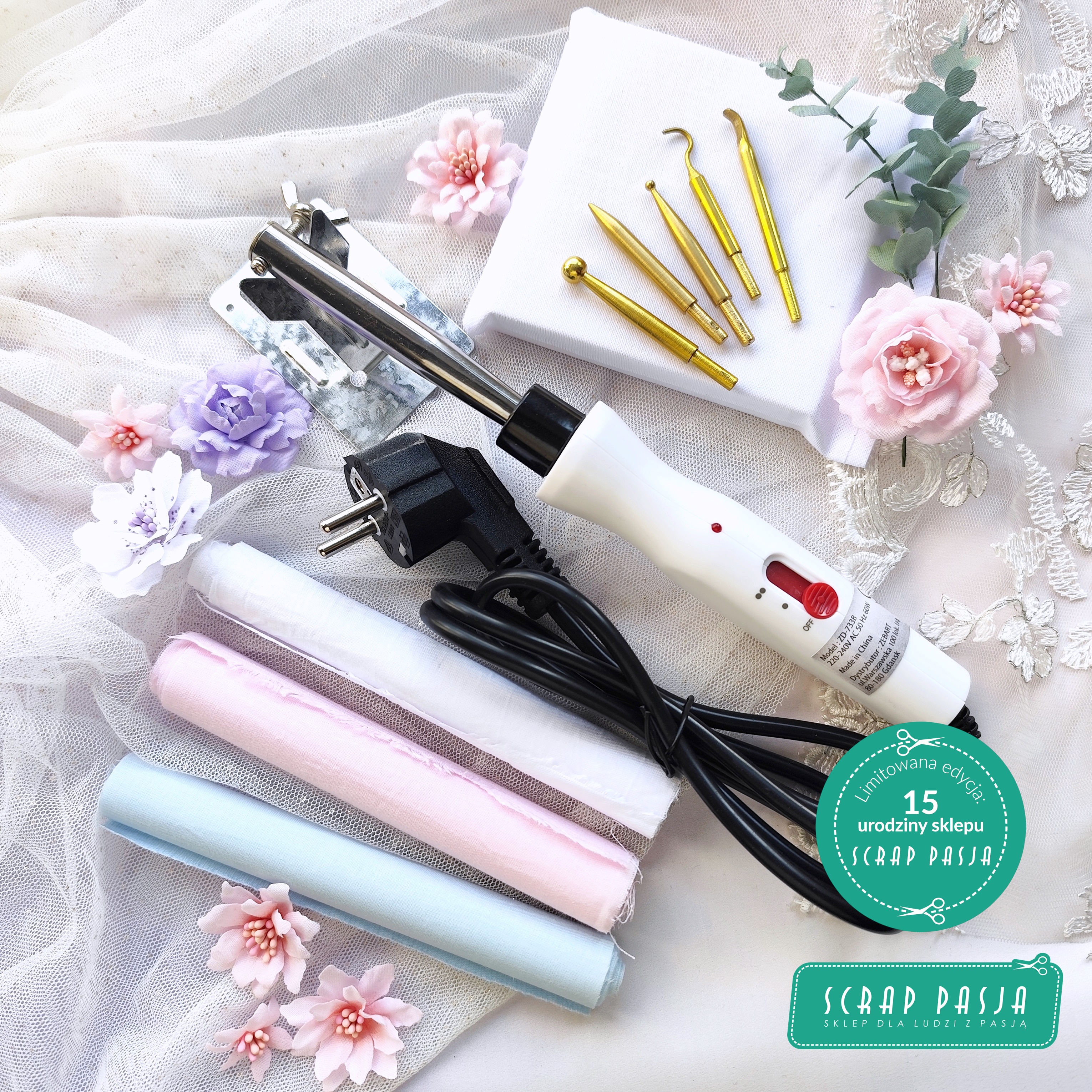 ZSK-TKA001 Starter Kit for making fabric flowers SCRAP PASJA
