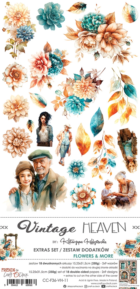CC-F36-VH-11 VINTAGE HEAVEN- EXTRAS set - FLOWERS