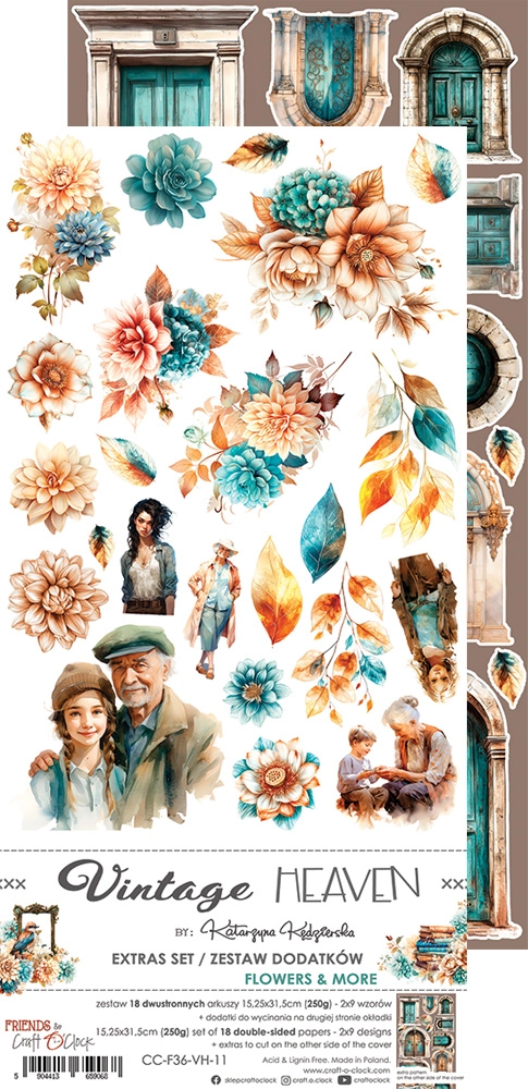CC-F36-VH-11 VINTAGE HEAVEN- EXTRAS set - FLOWERS