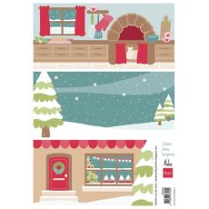 AK0096 one side paper - Marianne Design -  Christmas Bakery Backgrounds by Marleen