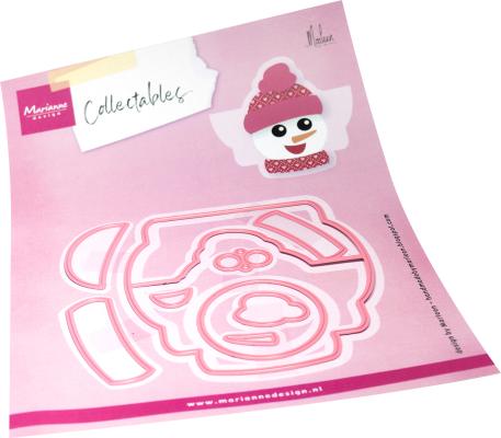 COL1557 Dies Marianne Design Collectables ---Bagtopper Snowman by Marleen