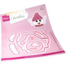 COL1557 Dies Marianne Design Collectables ---Bagtopper Snowman by Marleen