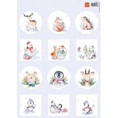 VK9615 one side paper A4 Marianne Design -Minis-Merry animals