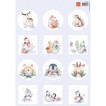 VK9615 one side paper A4 Marianne Design -Minis-Merry animals