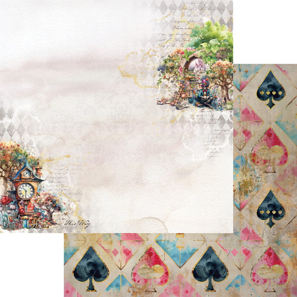 AA-Alice-08 Alchemy of Art - 8x8'' - A SET OF PAPERS 20,3x20,3cm - Alice