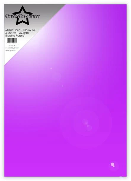 PFSS109 Paper Favourites Mirror Card Glossy Electric Purple