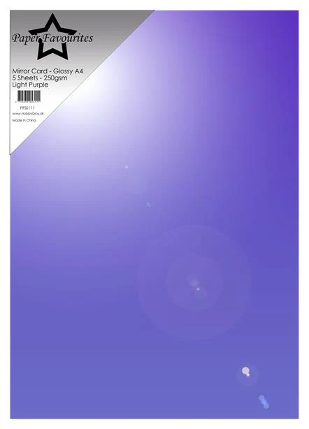 PFSS111Paper Favourites Mirror Card Glossy Light Purple