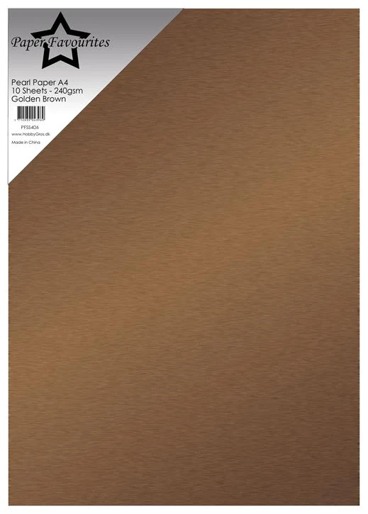 PFSS406 Paper Favourites Pearl Paper Golden Brown
