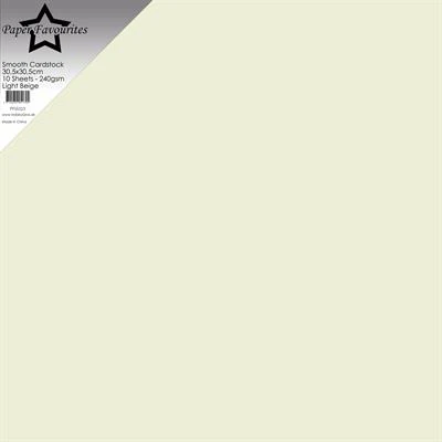 PFSS523 Paper Favourites Smooth Cardstock Light Beige 30,5x30,5cm