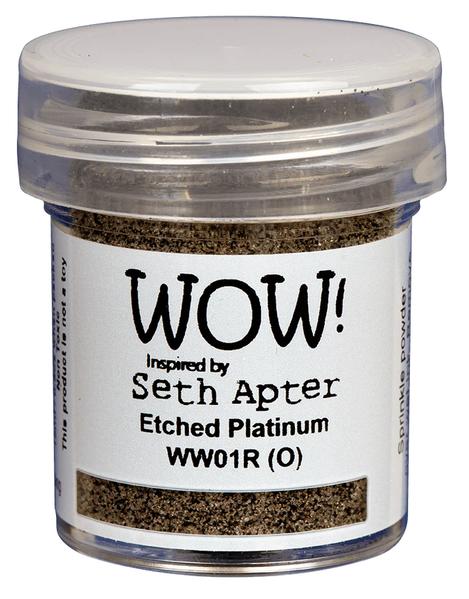 WW01R Embossing Powder Mixed Media - Etched Platinum - Regular