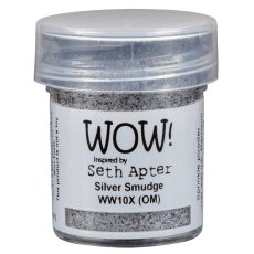 WW10X  Embossing Powder Mixed Media -Silver Smudge