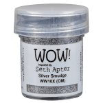 WW10X Embossing Powder Mixed Media -Silver Smudge