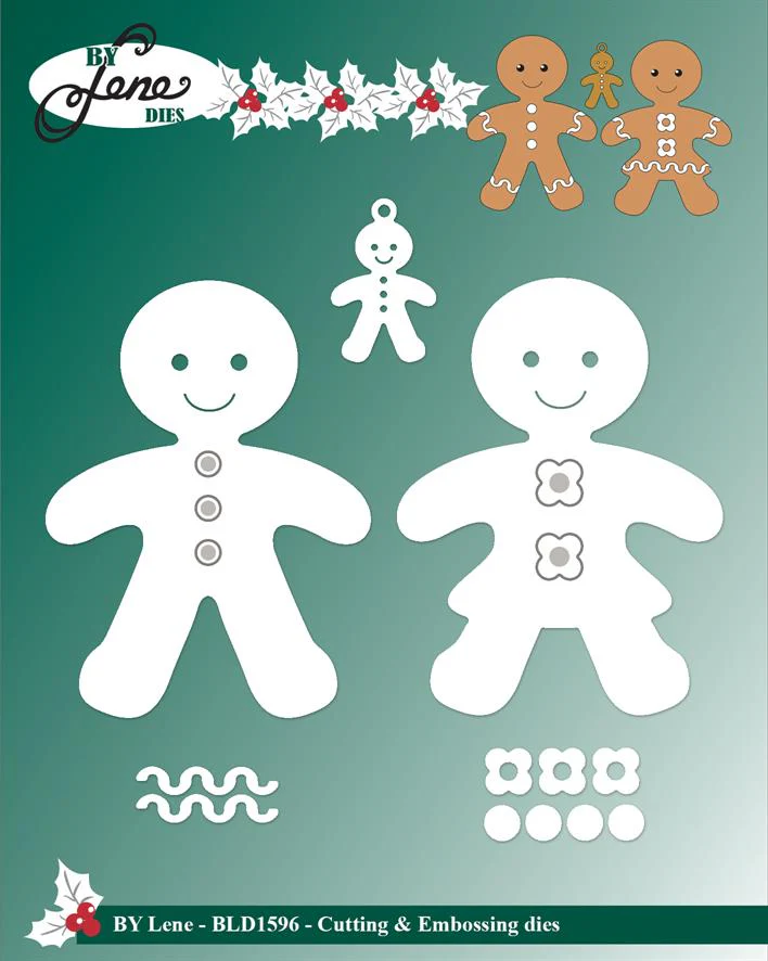 BLD1596 Dies By Lene-"Gingerbread Figures"