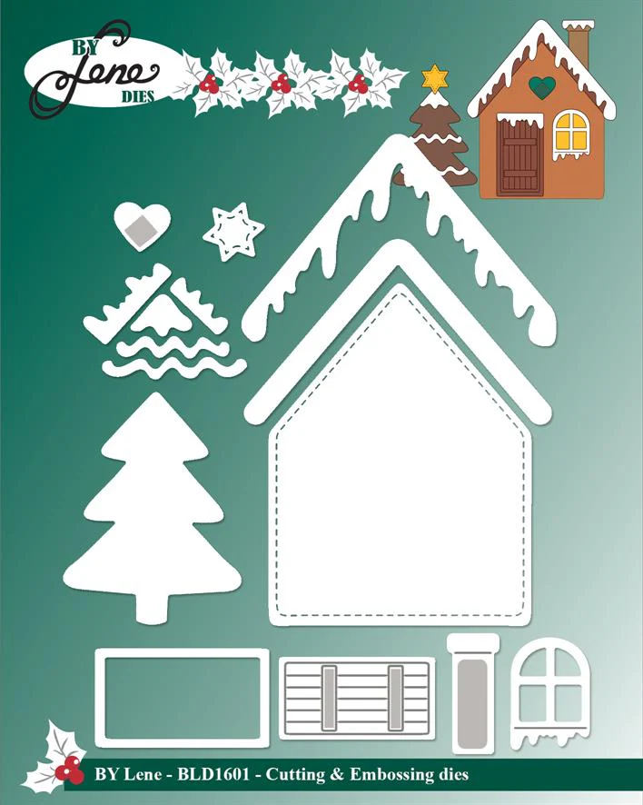 BLD1601 Dies By Lene-"Gingerbread House"
