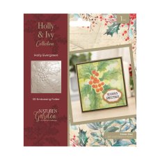 NG-HAI-EF5.5-3D-HOEV Holly & Ivy 3D Embossing Folder Holly Evergreen
