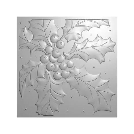 NG-HAI-EF5.5-3D-HOEV Holly & Ivy 3D Embossing Folder Holly Evergreen