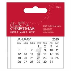 PMA172325 Papermania Calendar Tabs 2025 (10pcs)
