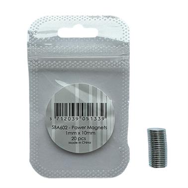 SBA602 Neodymium Magnet 1x10mm - 20szt