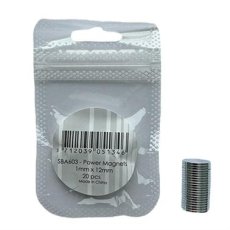 SBA603 Neodymium Magnet 1x12mm - 20szt