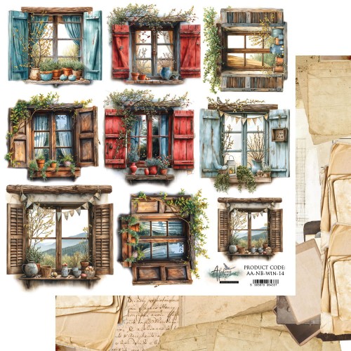 AA-NB-WIN-14 Alchemy of Art - Elements for self-cutting out 12x12" Doors