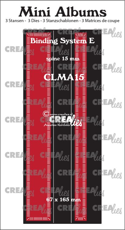 CLMA15 Crealies •Mini Albums Binding System E (spine 15 mm)