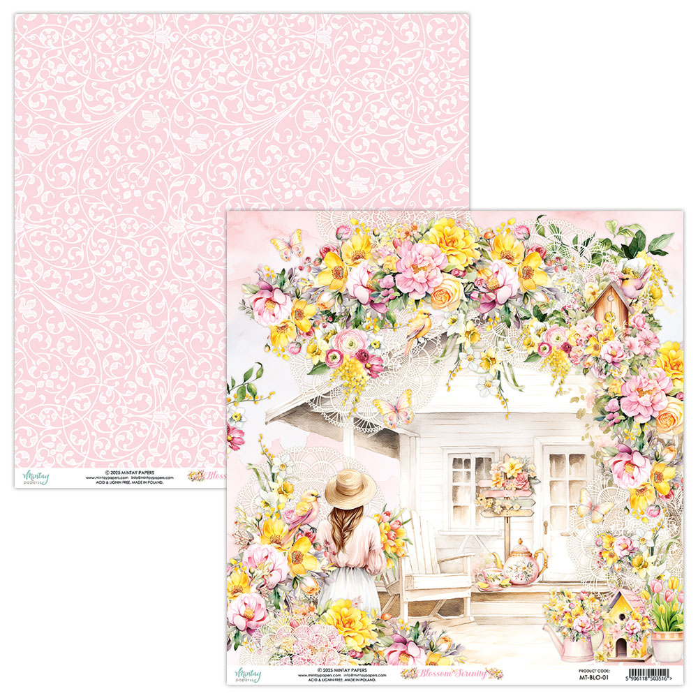 MT-BLO-07 BLOSSOM SERENITY- paper set 30.5x30.5cm
