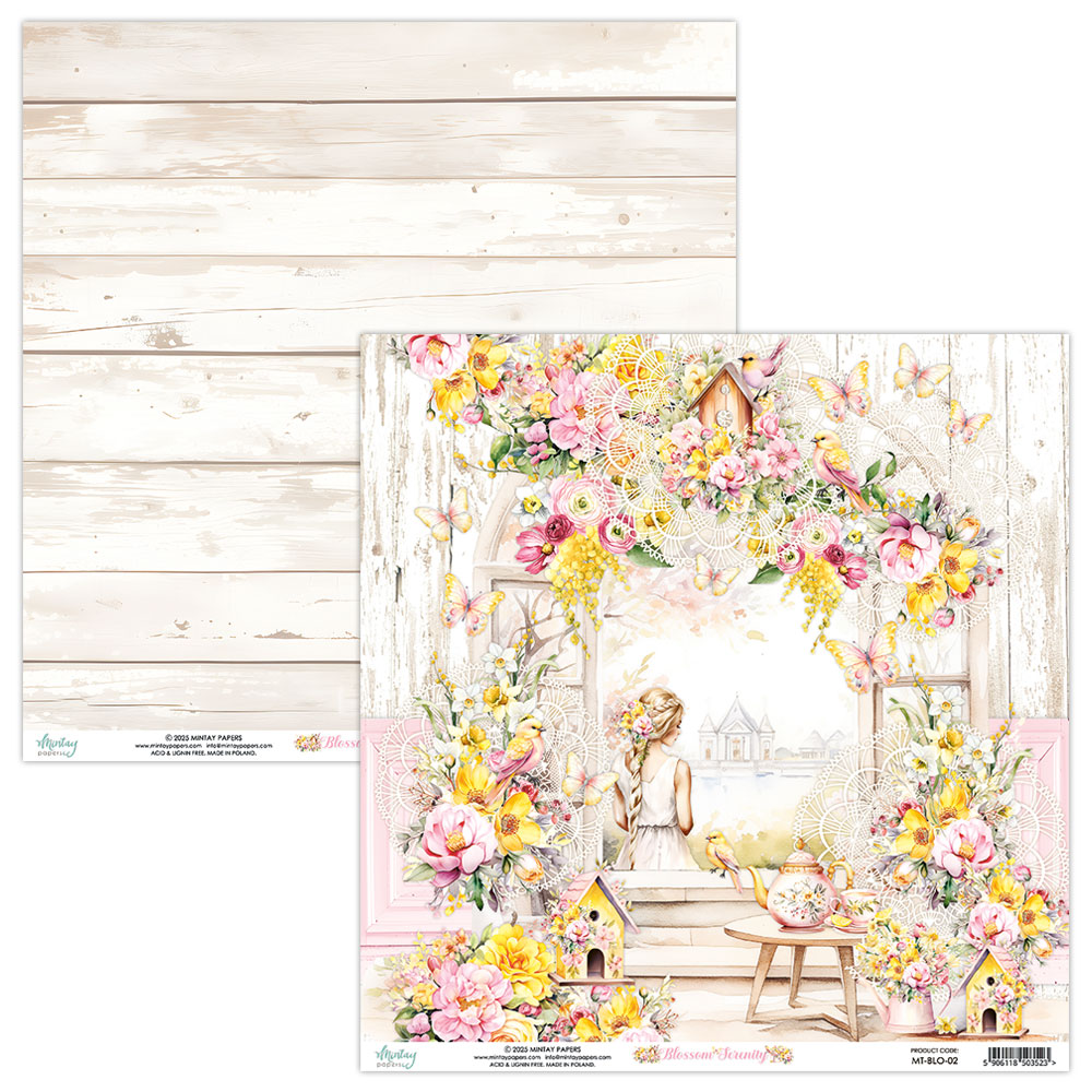 MT-BLO-07 BLOSSOM SERENITY- paper set 30.5x30.5cm