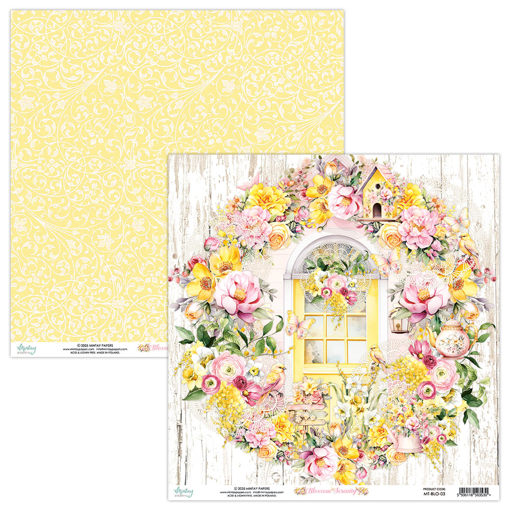MT-BLO-07 BLOSSOM SERENITY- paper set 30.5x30.5cm