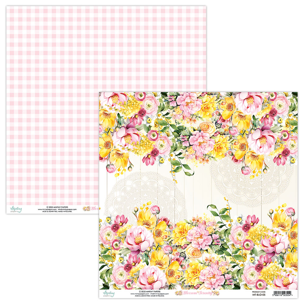 MT-BLO-07 BLOSSOM SERENITY- paper set 30.5x30.5cm