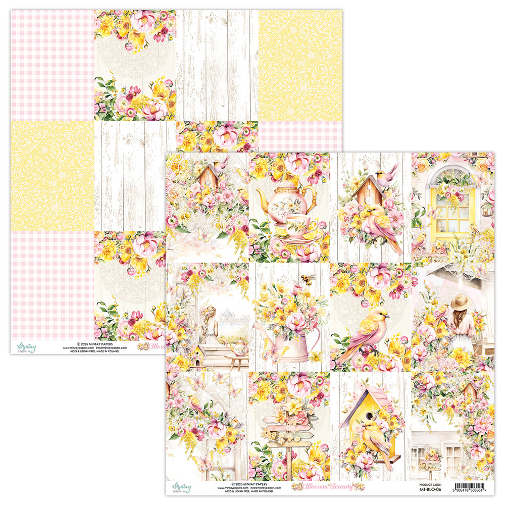 MT-BLO-07 BLOSSOM SERENITY- paper set 30.5x30.5cm