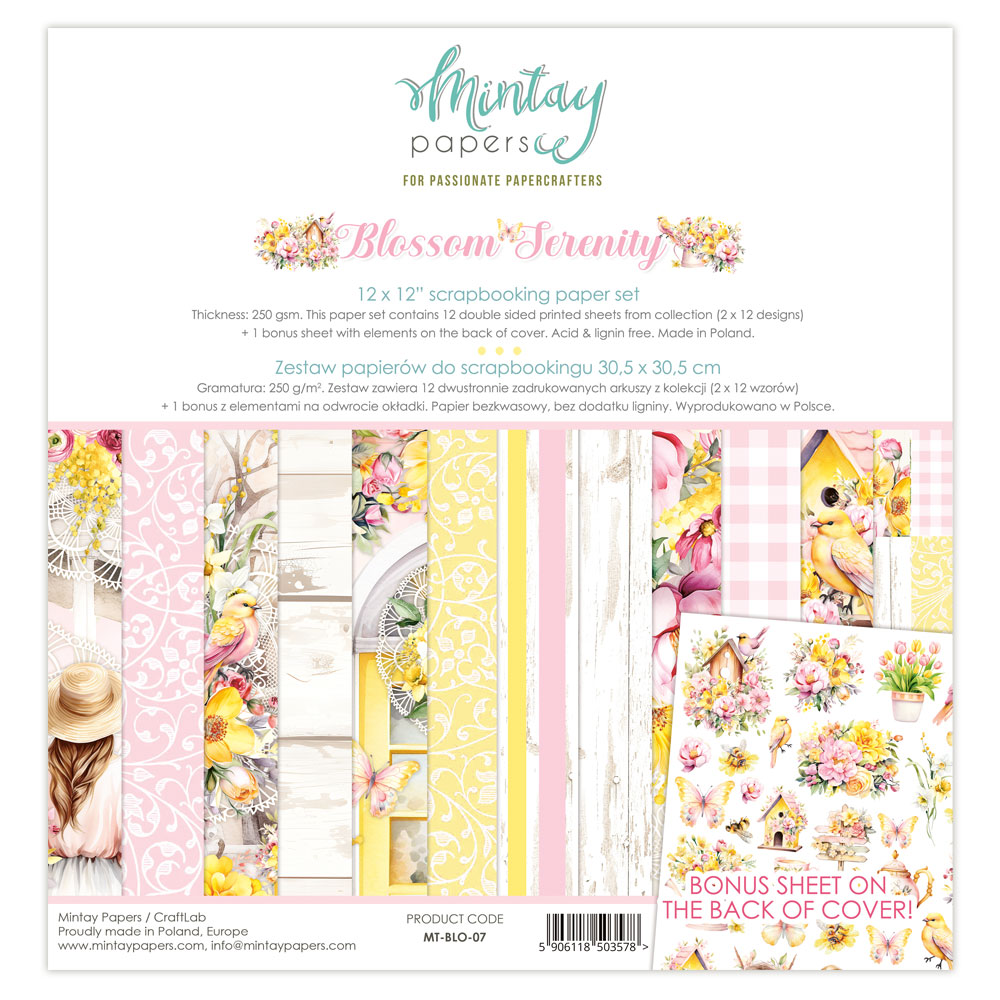 MT-BLO-07 BLOSSOM SERENITY- paper set 30.5x30.5cm