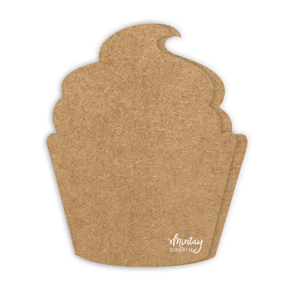 MT-BASIC-C26 Card Base Cupcake- KRAFT, 5 pcs.