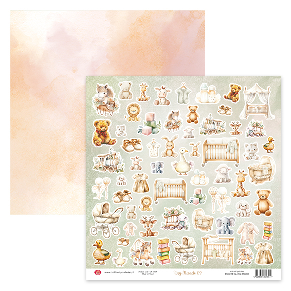 CP-TM09 Tiny Miracle 09 Double-sided Elements for self-cutting out 30.5x30.5 - Craft & You Design