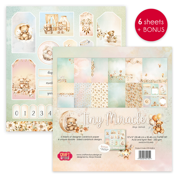 CPS-TM30-6 Paper set 30.5x30.5cm-Craft&You Design - Tiny Miracle