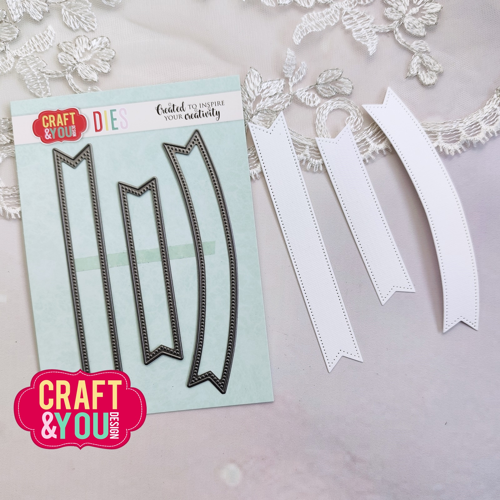 CW327 Cutting Die -Banners- Craft&You Design