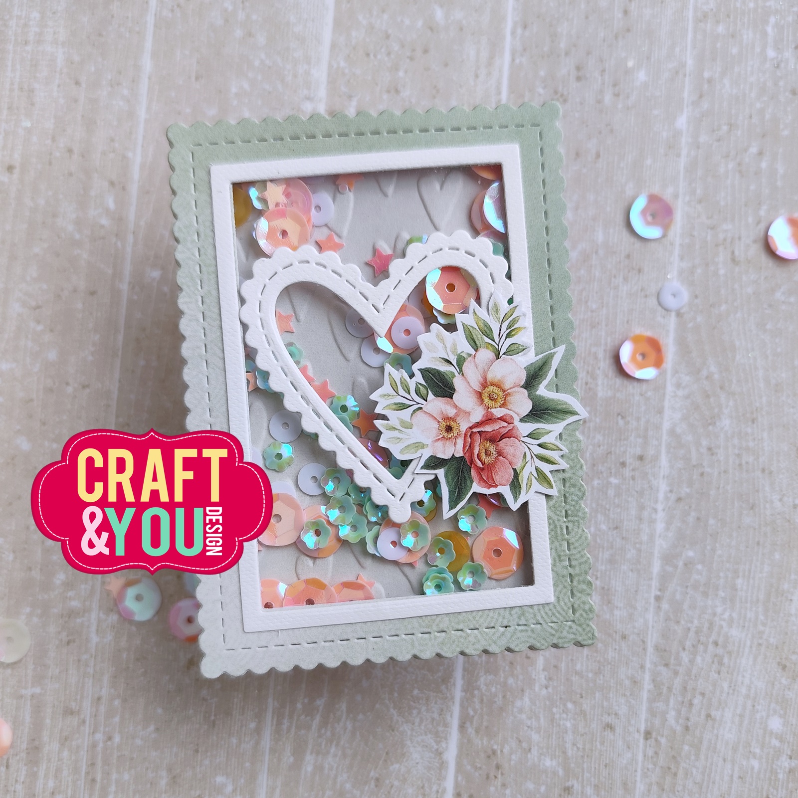 CW328 Cutting Die - Biscuit Frame Hearts - Craft&You Design