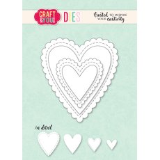 CW328 Cutting Die - Biscuit Frame Hearts  - Craft&You Design