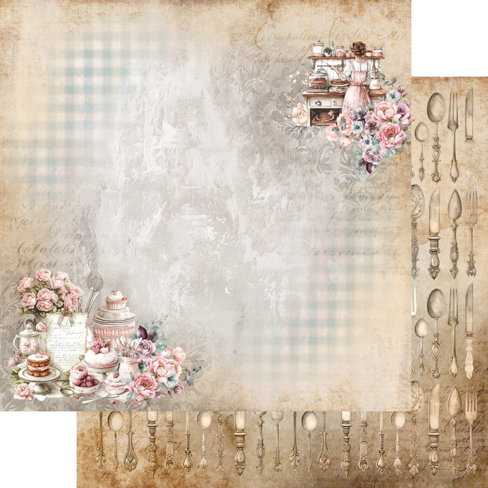AA-RFH-08 Alchemy of Art - 8x8'' - A SET OF PAPERS 20,3x20,3cm - Recipe for happiness