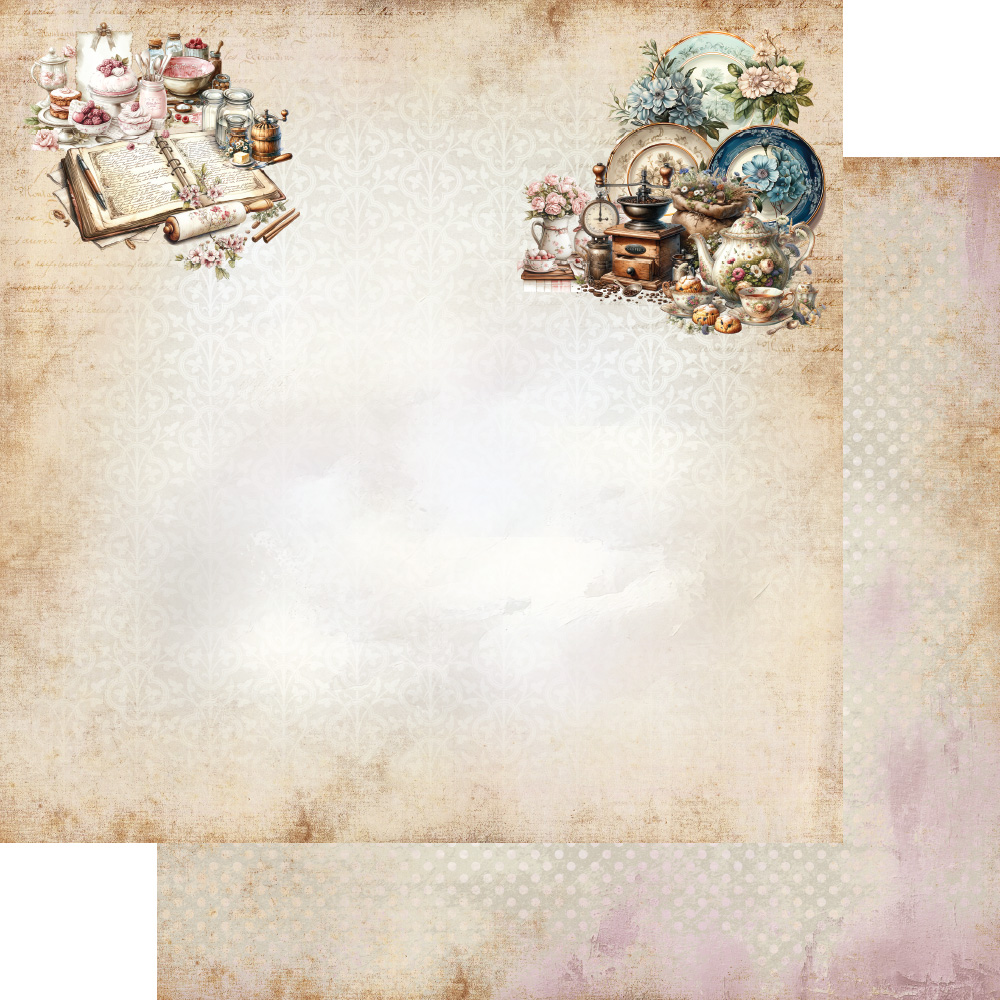 AA-RFH-08 Alchemy of Art - 8x8'' - A SET OF PAPERS 20,3x20,3cm - Recipe for happiness