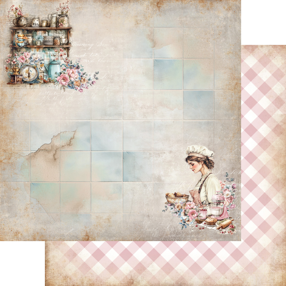 AA-RFH-08 Alchemy of Art - 8x8'' - A SET OF PAPERS 20,3x20,3cm - Recipe for happiness