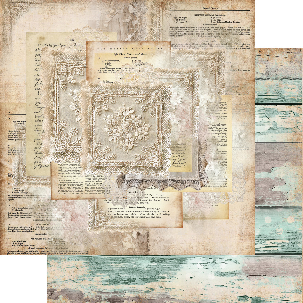 AA-RFH-08 Alchemy of Art - 8x8'' - A SET OF PAPERS 20,3x20,3cm - Recipe for happiness
