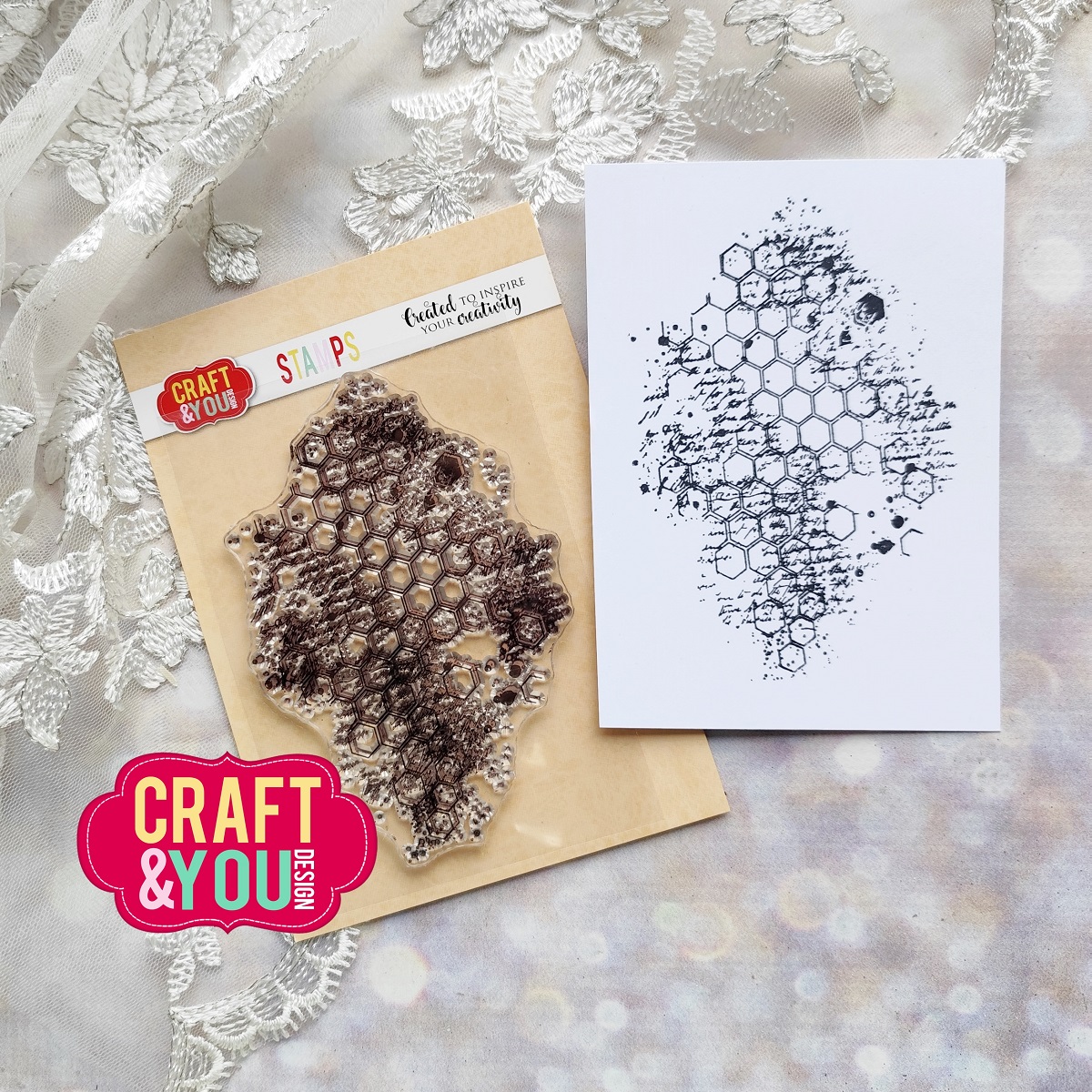CS047 Clear Stamps Honeycomb - Craft & You Design