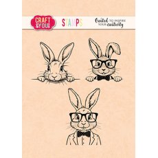 CS048 Clear Stamps Funnie Bunnies - Craft & You Design