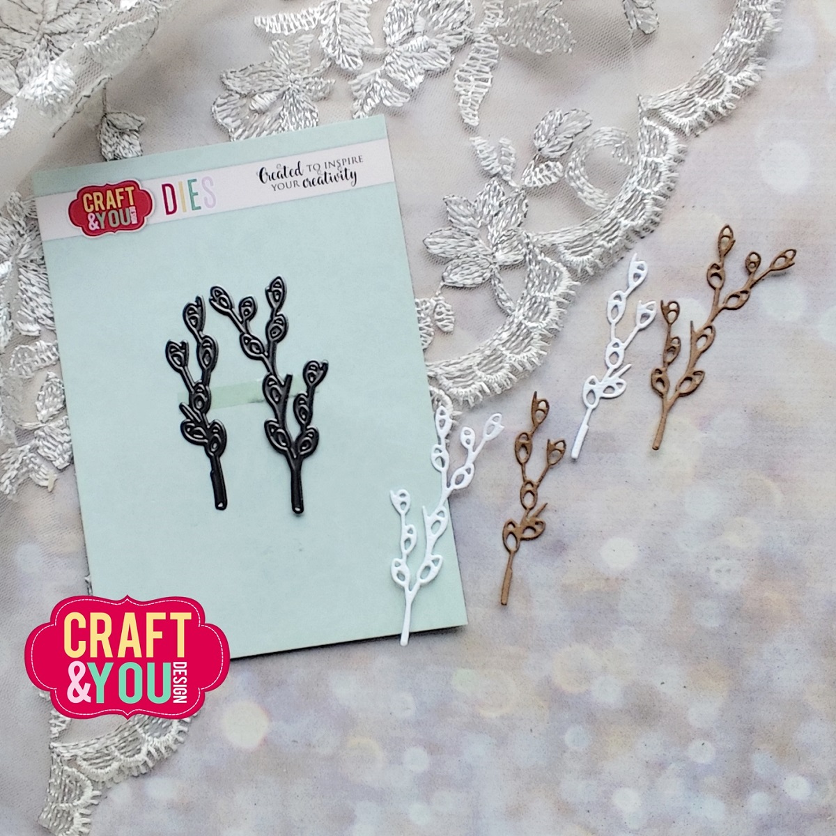 CW334 Cutting Die - Catkin Twigs - Craft&You Design