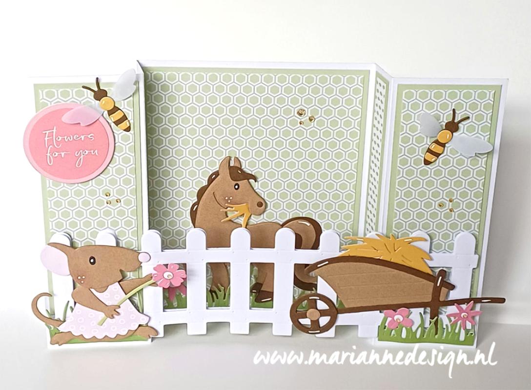 LR0890 Metal Die Marianne Design Creatables -Slimline Fence