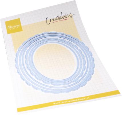LR0898 Metal Die Marianne Design Creatables -Scalloped Oval