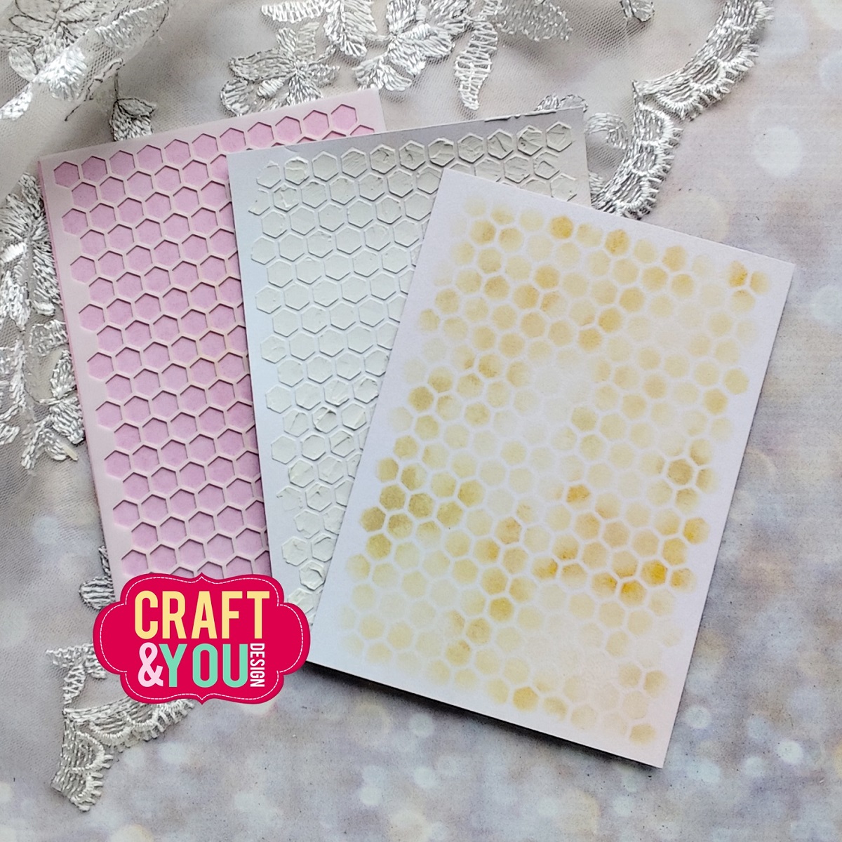 SC008 Stencil Honeycomb Craft & You Design