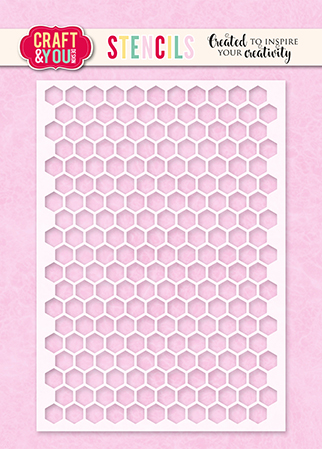 SC008 Stencil Honeycomb Craft & You Design