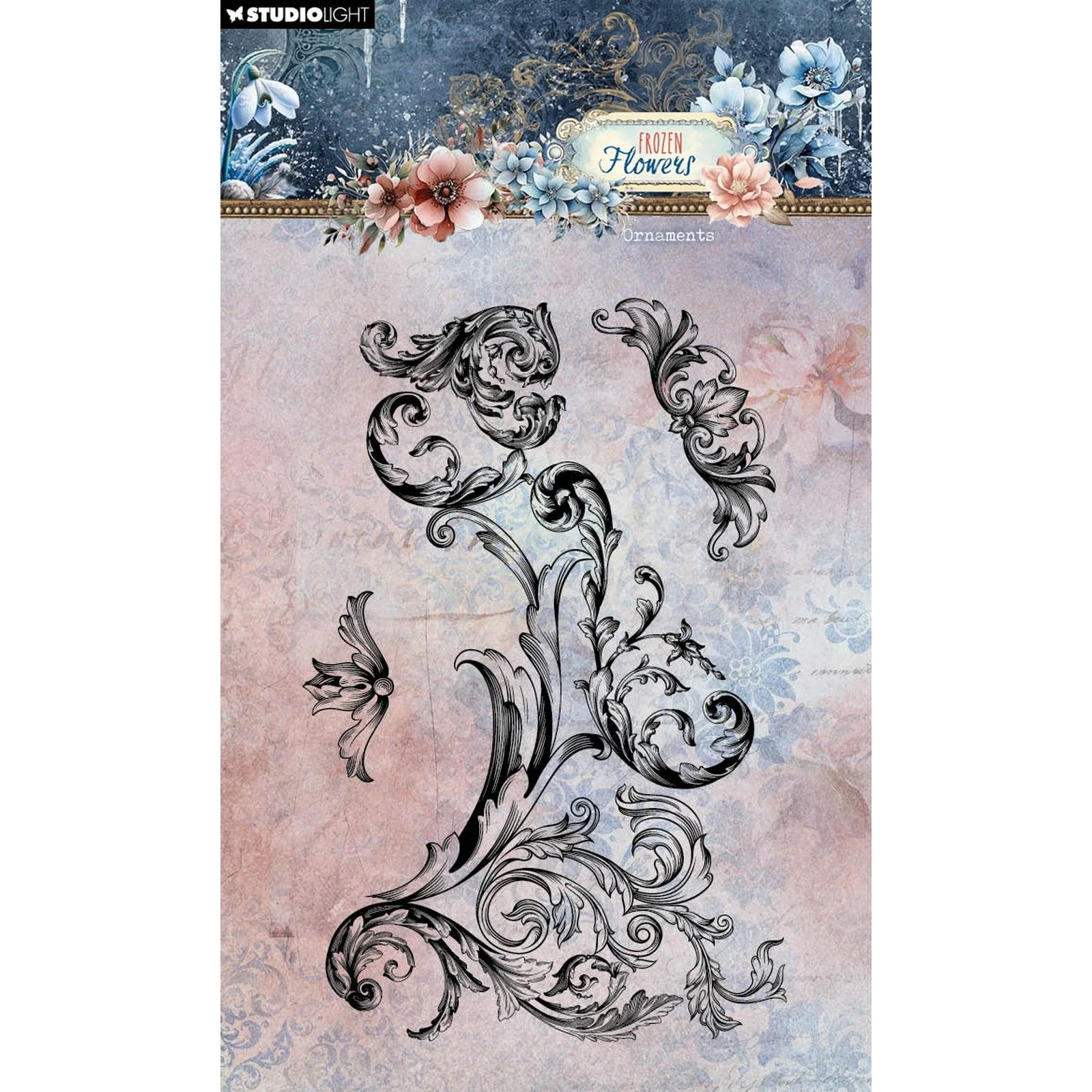 SL-FF-STAMP771 Studio Light • Frozen Flowers Clear Stamps Ornaments